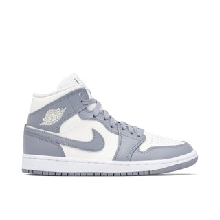 Buty Air Jordan 1 Mid Stealth Szaro-Białe - BQ6472-115