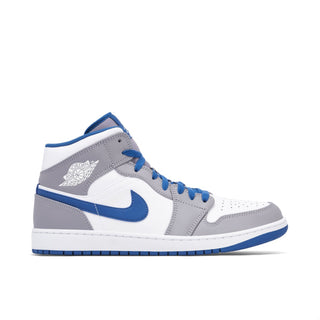 Buty Air Jordan 1 Mid True Blue Szaro Niebieskie - DQ8426-014