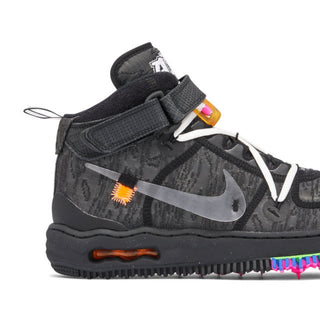 Czarne Buty Nike Air Force 1 Mid Off-White Black - DO6290-001