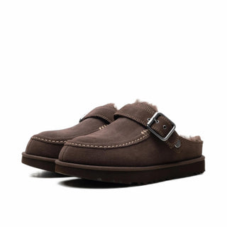 Brązowe UGG Goldenstar Evelina Clog Burnt Cedar - 1180251-BCDR