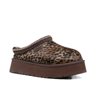 Brązowe UGG Tazz Caspian Slipper Burnt Cedar W panterkę - 1178430-BCDR