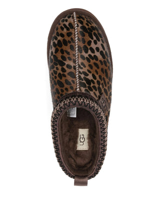 Brązowe UGG Tazz Caspian Slipper Burnt Cedar W panterkę - 1178430-BCDR