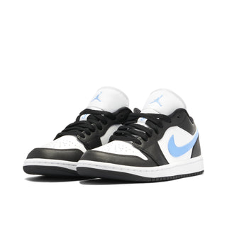 Air Jordan 1 Low Black University Blue Niebieskie logo