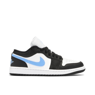 Air Jordan 1 Low Black University Blue Niebieskie logo