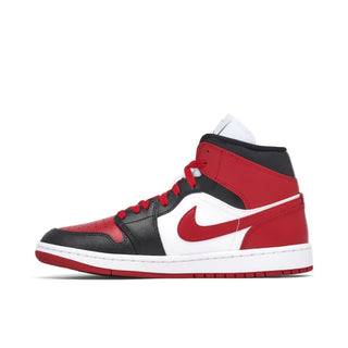 Sneakersy Air Jordan 1 Mid Alternate Bred Toe Czerwono Czarne