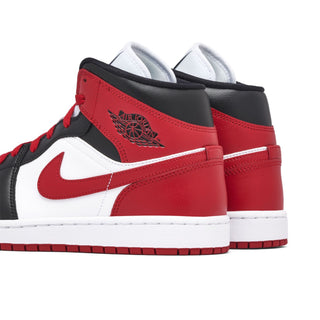 Sneakersy Air Jordan 1 Mid Alternate Bred Toe Czerwono Czarne