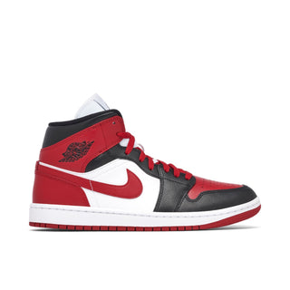 Sneakersy Air Jordan 1 Mid Alternate Bred Toe Czerwono Czarne