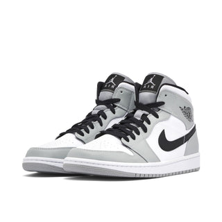 Buty Air Jordan 1 Mid Light Smoke Grey Anthracite Szare - 554724-092