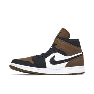 Air Jordan 1 Mid Light Olive Toe Brązowe