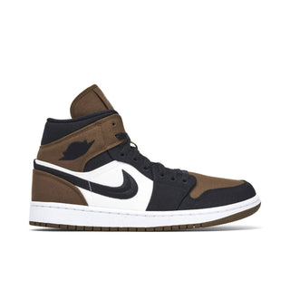 Air Jordan 1 Mid Light Olive Toe Brązowe