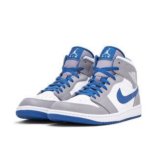 Air Jordan 1 Mid True Blue Szaro Niebieskie