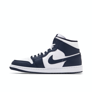 Air Jordan 1 Mid White Metallic Gold Obsidian