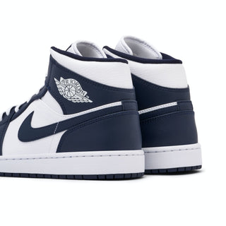 Air Jordan 1 Mid White Metallic Gold Obsidian