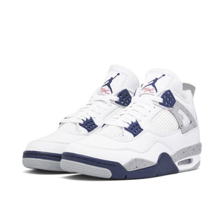 Buty Air Jordan 4 White Midnight Navy Biało Niebieskie